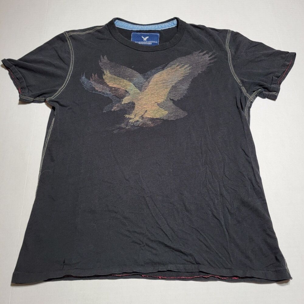 American Eagle Outfitters Graphic Eagle Tee SS Black - Size Small - Picture 2 of 5